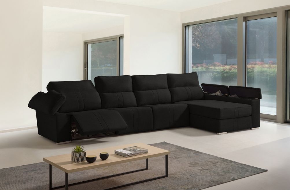 Sofá chaise longue relax de tela Coleman Plus de HOME - principal