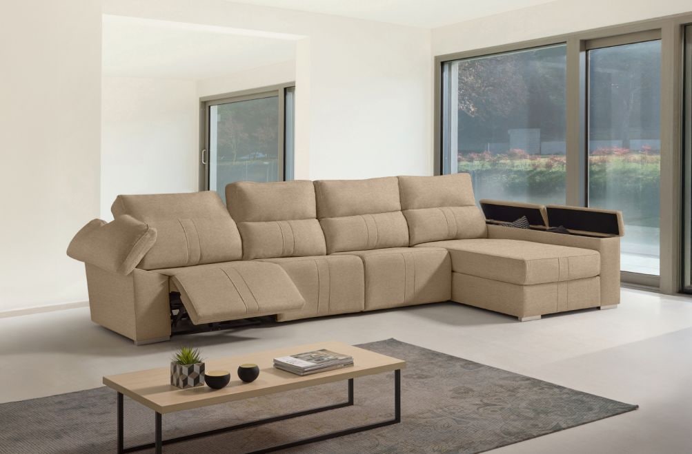 Sofá chaise longue relax de tela Coleman Plus de HOME - principal