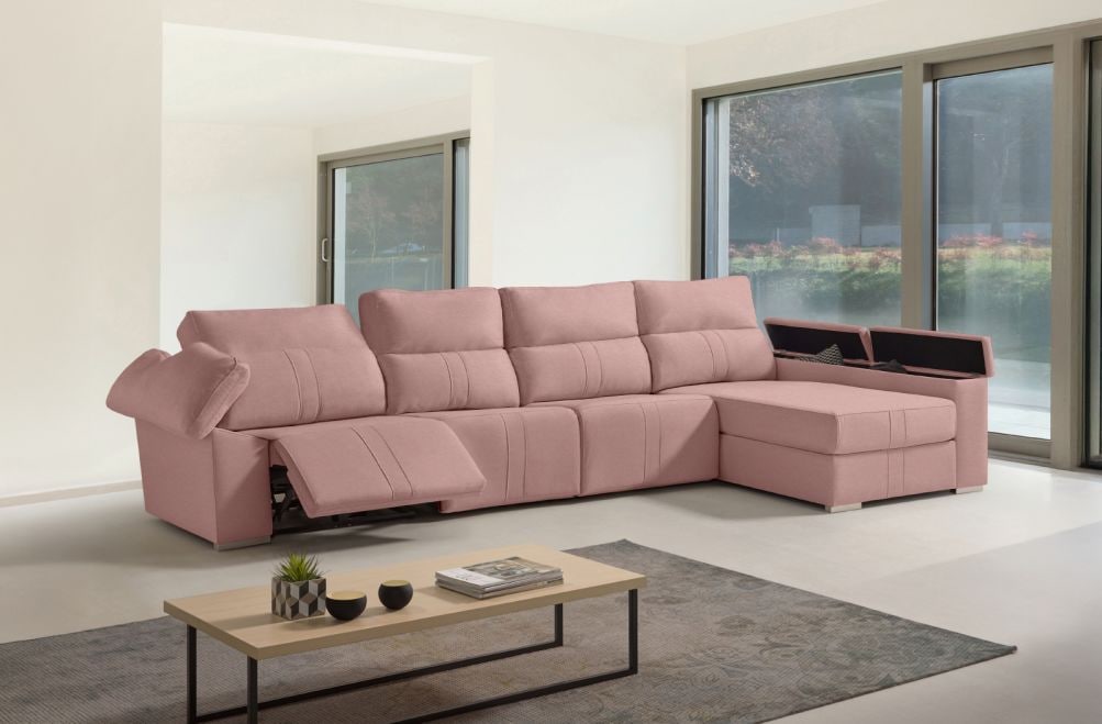 Sofá chaise longue relax de tela Coleman Plus de HOME - principal