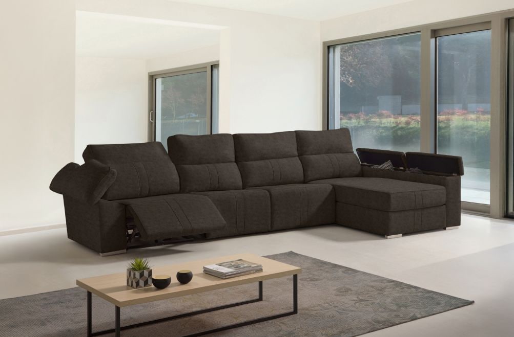 Sofá chaise longue relax de tela Coleman Plus de HOME - principal