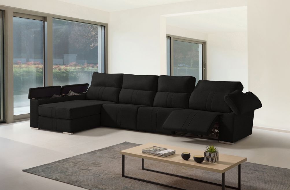 Sofá chaise longue relax de tela Coleman Plus de HOME - principal