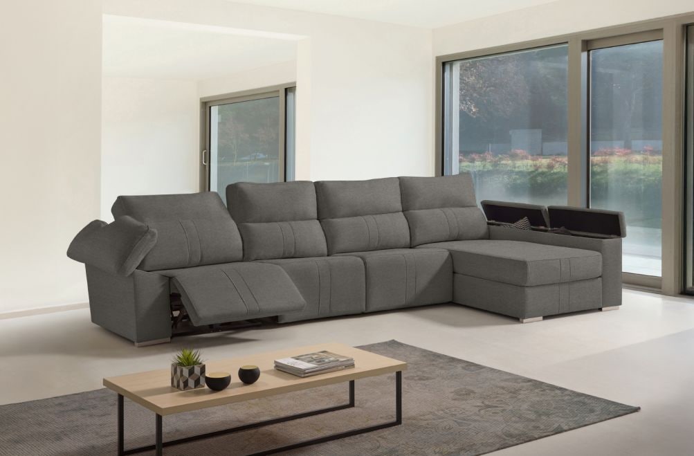 Sofá chaise longue relax de tela Coleman Plus de HOME - principal