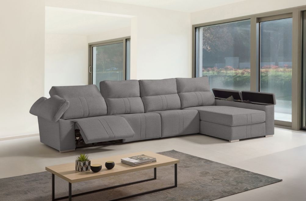 Sofá chaise longue relax de tela Coleman Plus de HOME - principal