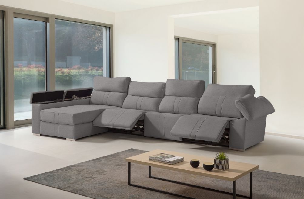 Sofá chaise longue relax de tela Coleman Plus de HOME - principal