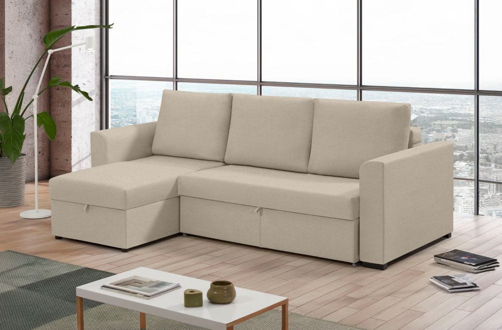 Sofá cama de tela Canal de HOME - principal