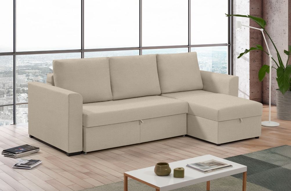 Sofá cama de tela Canal de HOME - principal