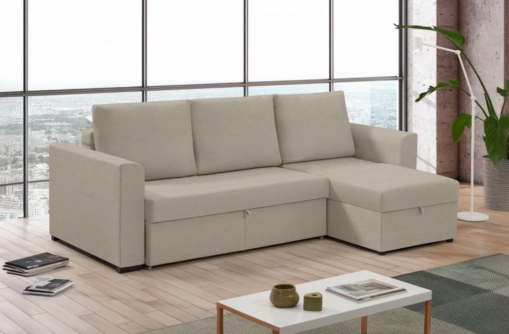 Sofá cama de tela Canal de HOME - principal