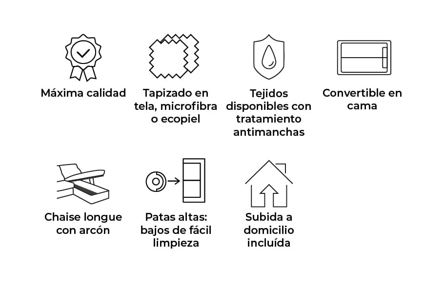 Sofá cama de apertura italiana de tela Zulema de StyleKomfort - principal