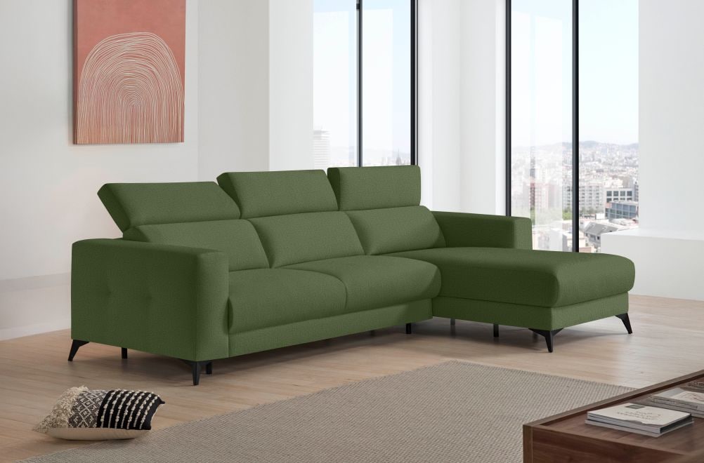 Sofá cama de apertura italiana de tela Zulema de StyleKomfort - principal