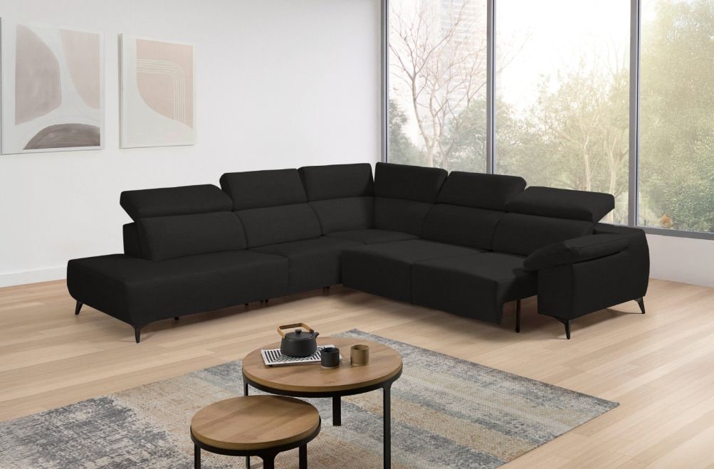 Sofá rinconera terminal de tela Loren de StyleKomfort - principal