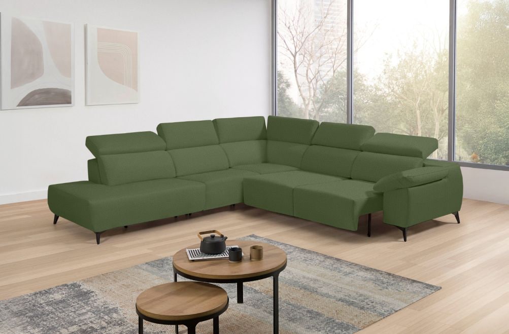 Sofá rinconera terminal de tela Loren de StyleKomfort - principal