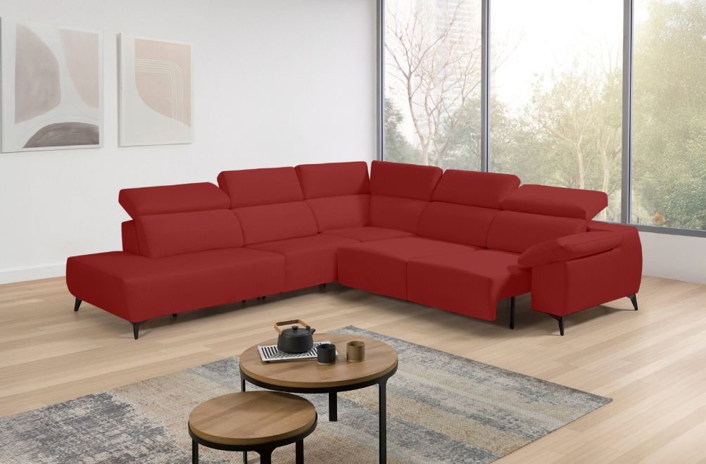 Sofá rinconera terminal de tela Loren de StyleKomfort - principal