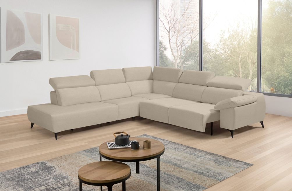 Sofá rinconera terminal de tela Loren de StyleKomfort - principal