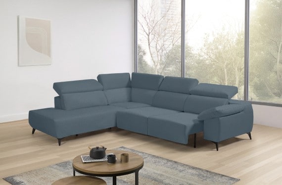 Sofá rinconera terminal de tela Loren Lite de StyleKomfort - principal