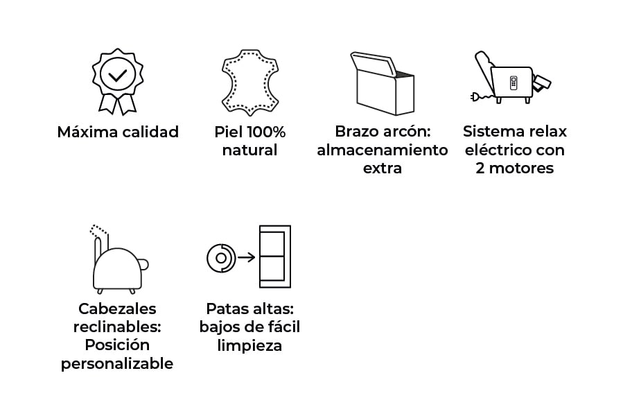 Sofá relax de piel Tekia de StyleKomfort - principal