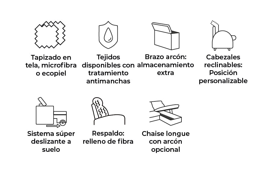 Sofá de tela Huren Plus de HOME - principal