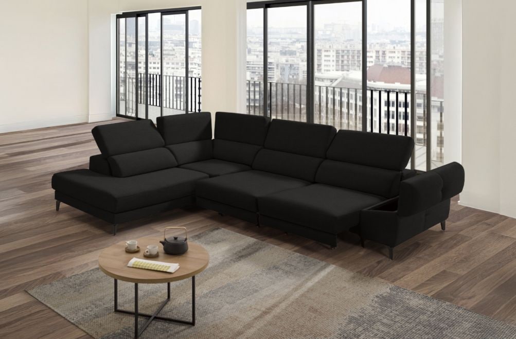 Sofá rinconera de tela Keiza Lite de StyleKomfort - principal