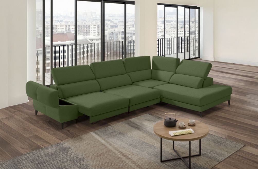 Sofá rinconera de tela Keiza Lite de StyleKomfort - principal