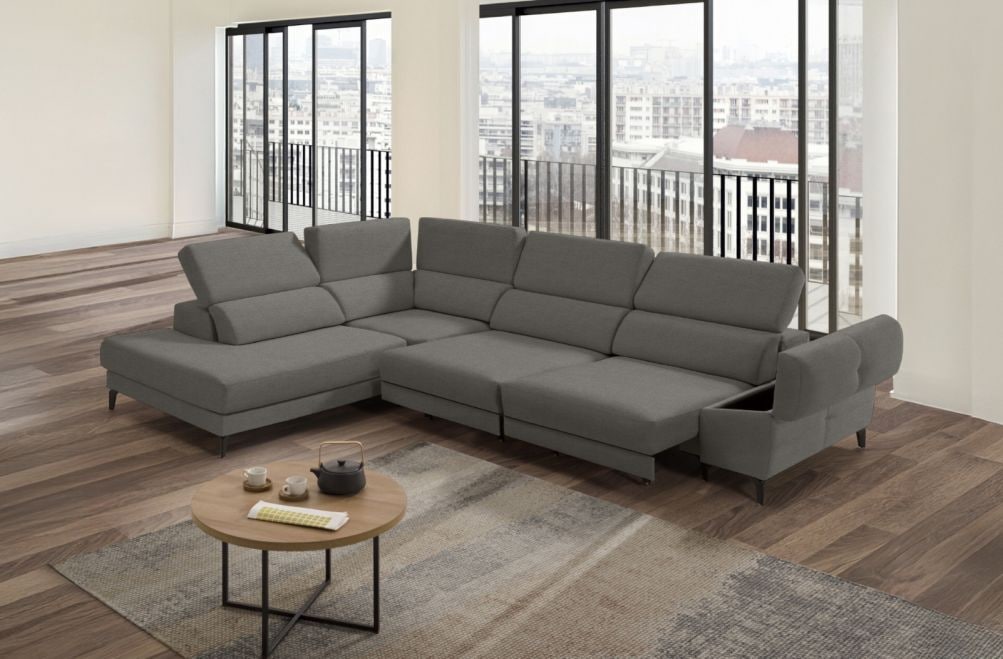 Sofá rinconera de tela Keiza Lite de StyleKomfort - principal