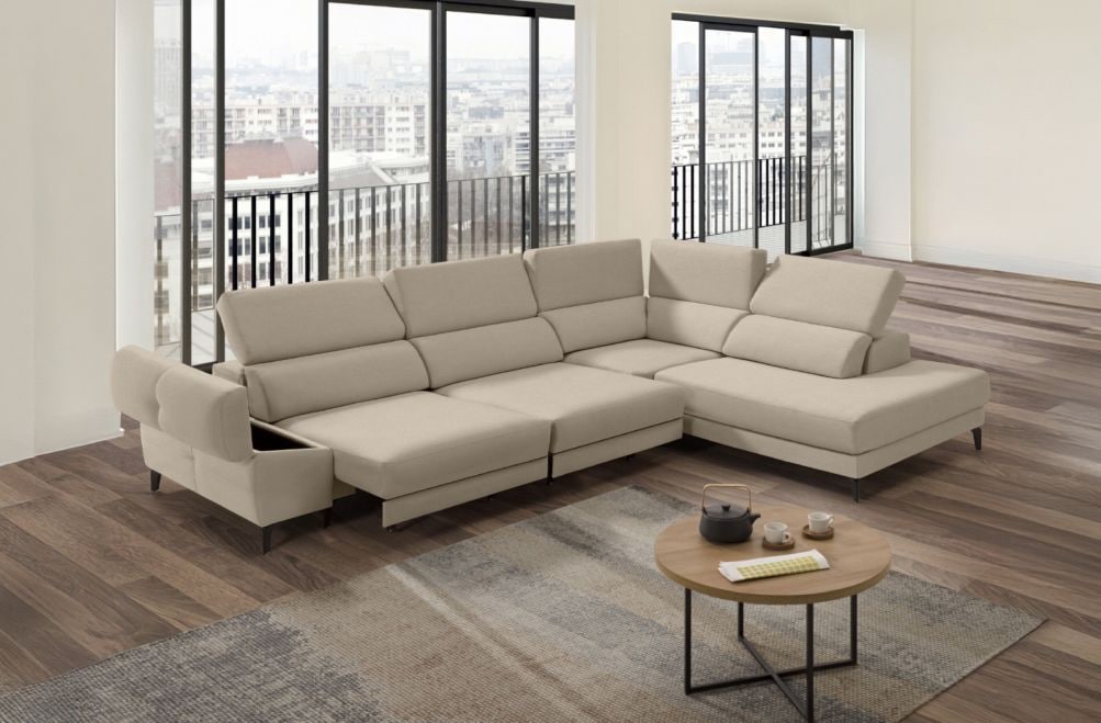 Sofá rinconera de tela Keiza Lite de StyleKomfort - principal