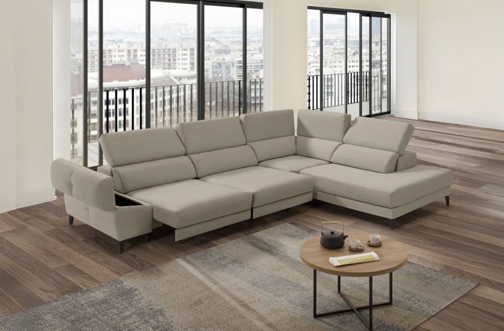 Sofá rinconera de tela Keiza Lite de StyleKomfort - principal