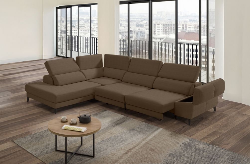 Sofá rinconera de tela Keiza Lite de StyleKomfort - principal