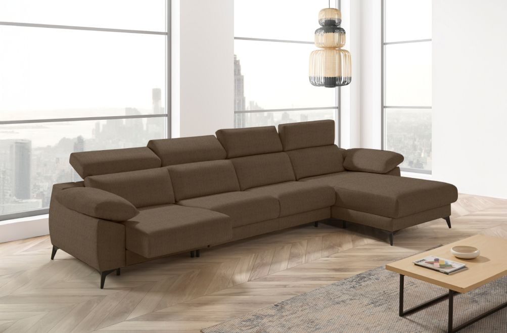 Sofá cama apertura italiana de tela Zaira Plus de StyleKomfort - principal