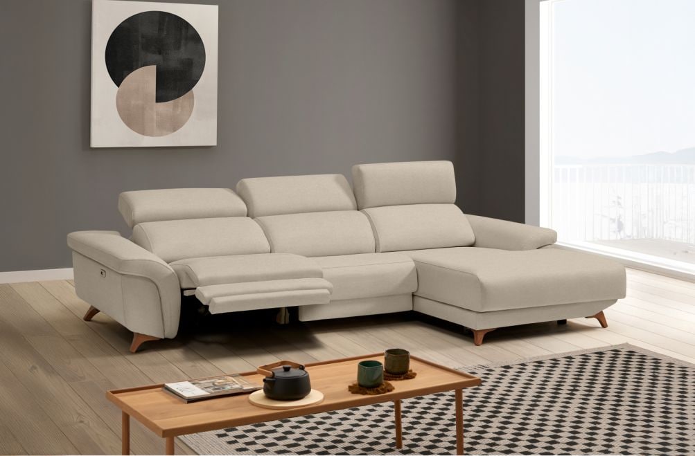 Sofá relax de tela Greta de HOME - principal