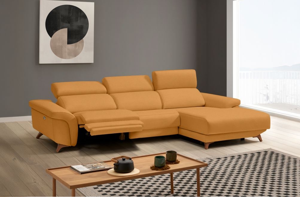 Sofá relax de tela Greta de HOME - principal