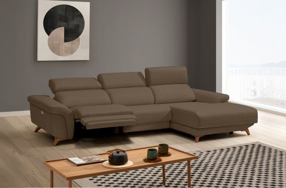 Sofá relax de tela Greta de HOME - principal