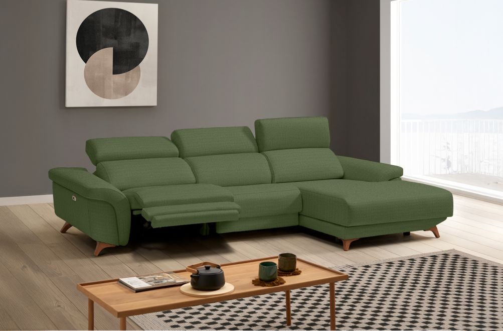 Sofá relax de tela Greta de HOME - principal