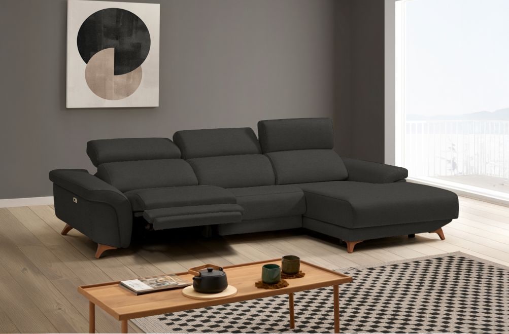 Sofá relax de tela Greta de HOME - principal