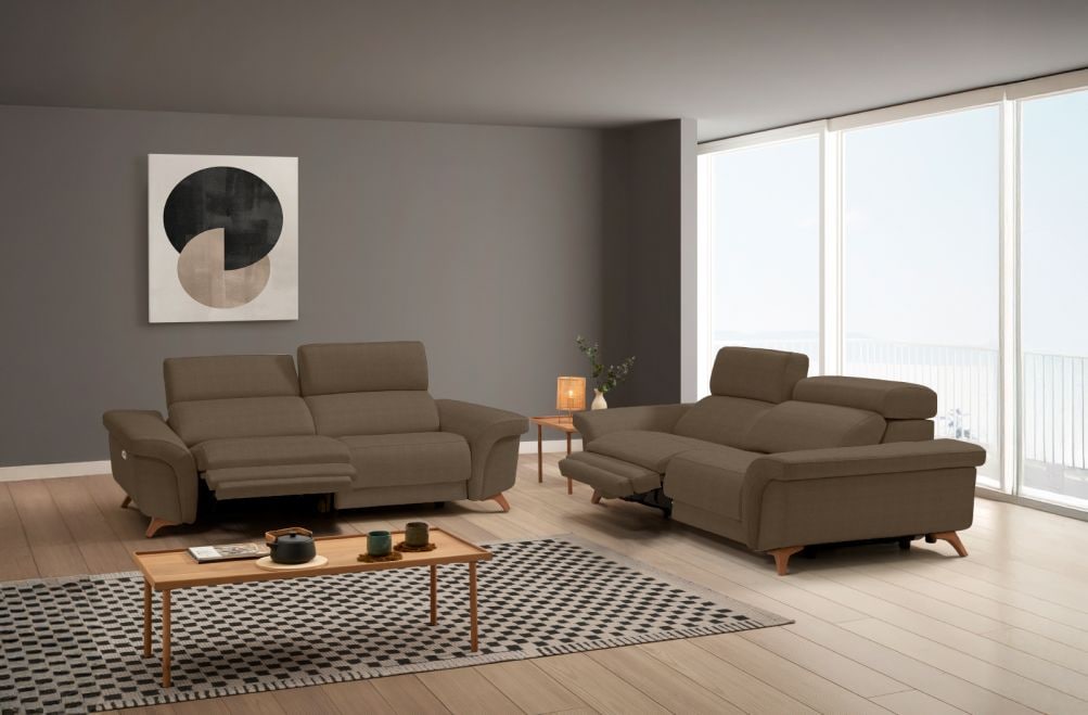 Sofá relax de tela Greta de HOME - principal