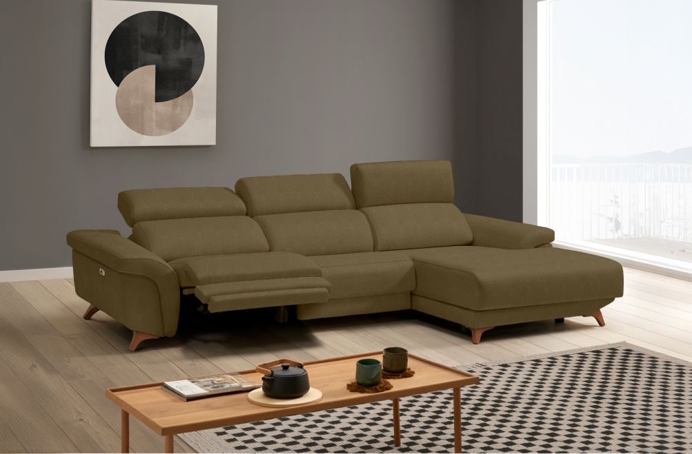 Sofá relax de tela Greta de HOME - principal