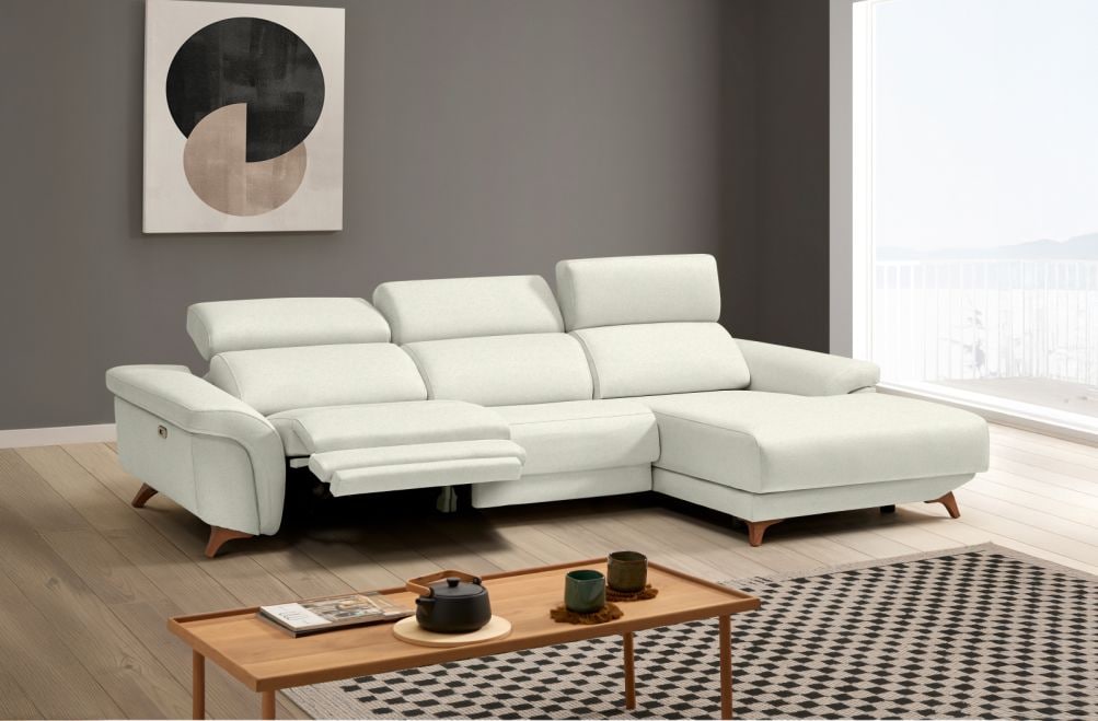 Sofá relax de tela Greta de HOME - principal