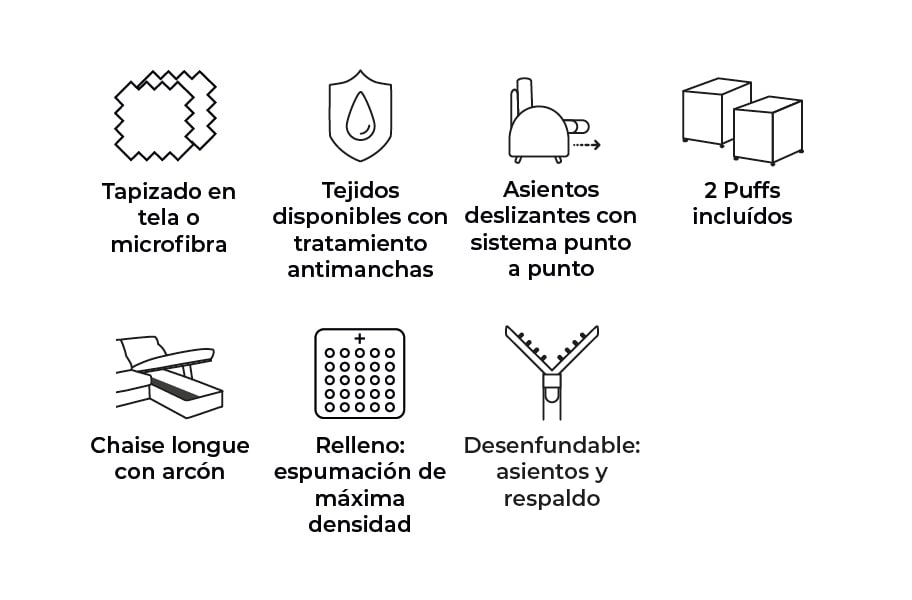 Sofá de tela Moly Plus de HOME - principal