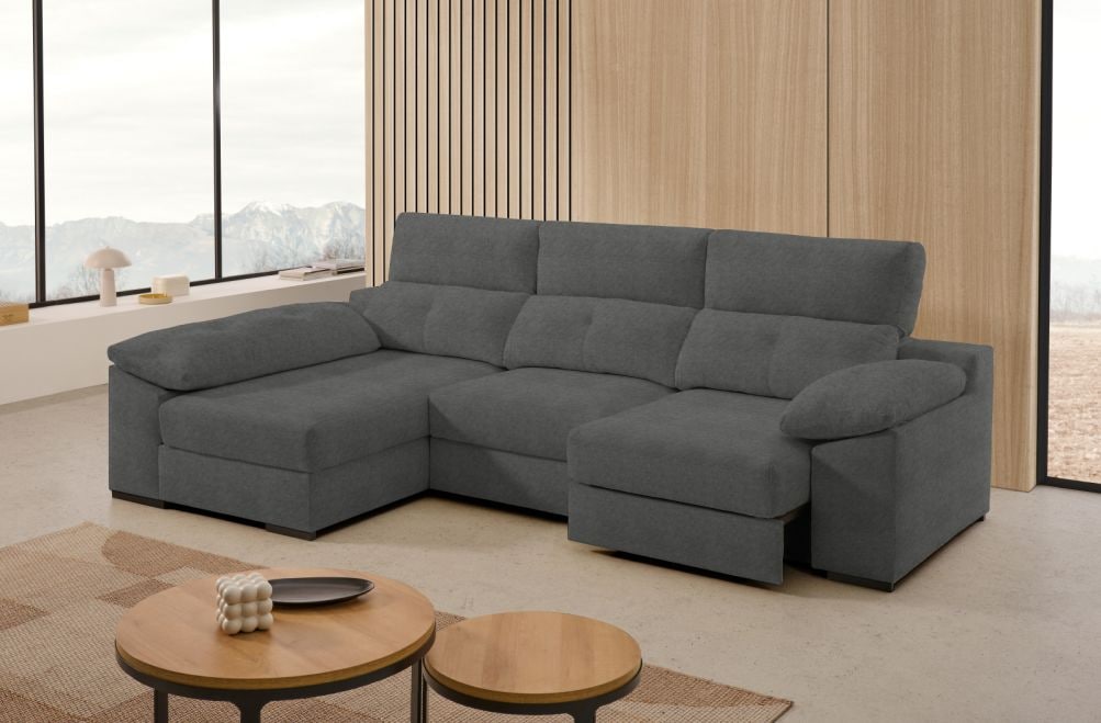 Sofá chaise longue de tela Next de StyleKomfort - principal