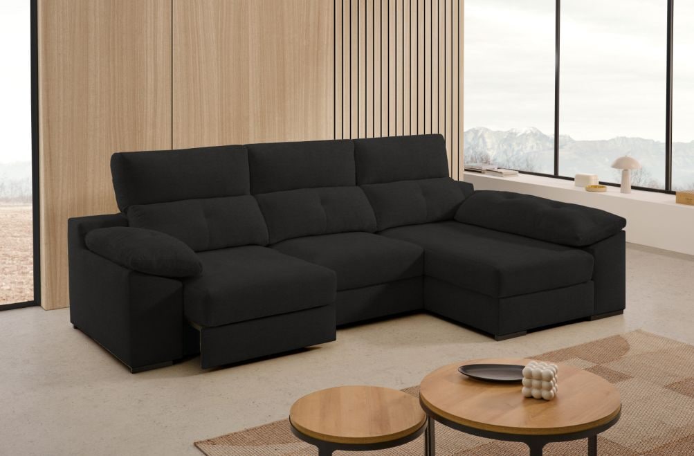 Sofá chaise longue de tela Next de StyleKomfort - principal