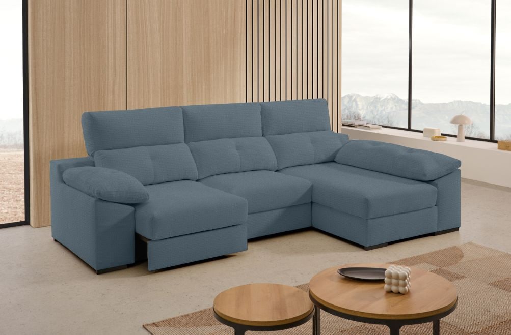 Sofá chaise longue de tela Next de StyleKomfort - principal