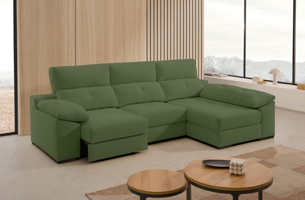 Sofá chaise longue de tela Next de StyleKomfort - principal