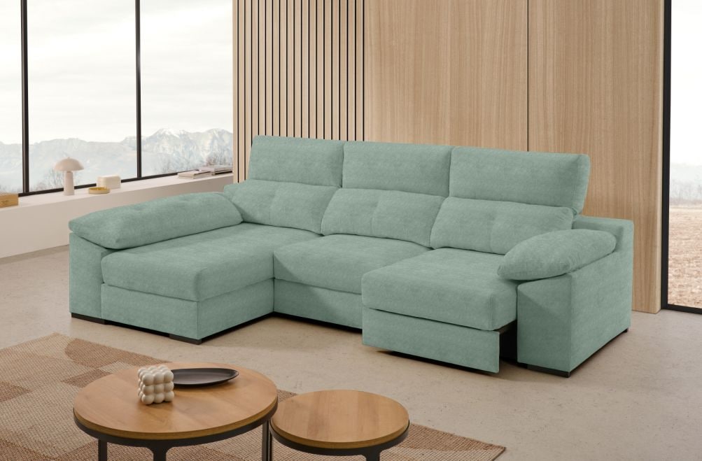 Sofá chaise longue de tela Next de StyleKomfort - principal