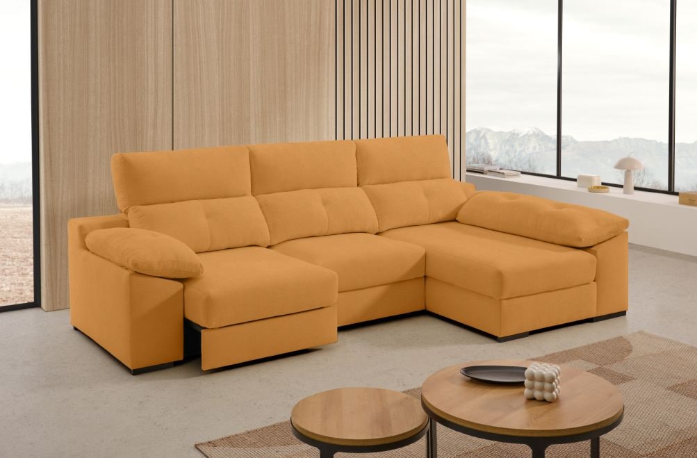 Sofá chaise longue de tela Next de StyleKomfort - principal