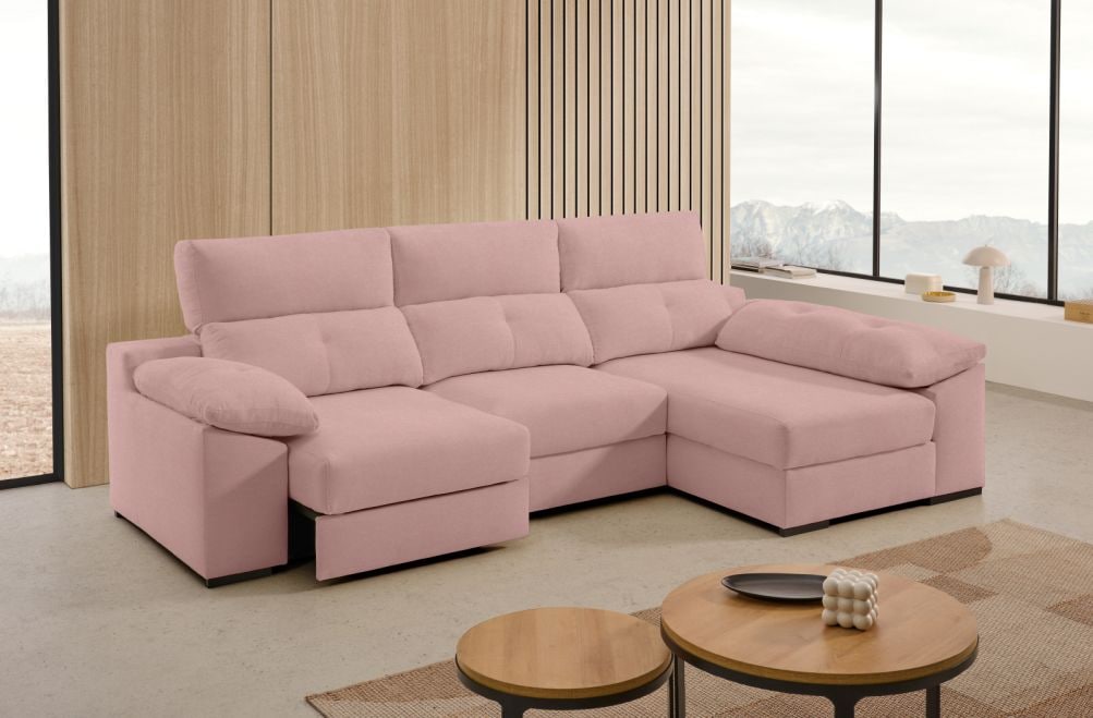 Sofá chaise longue de tela Next de StyleKomfort - principal