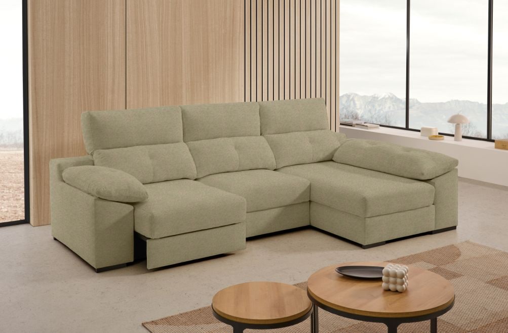 Sofá chaise longue de tela Next de StyleKomfort - principal