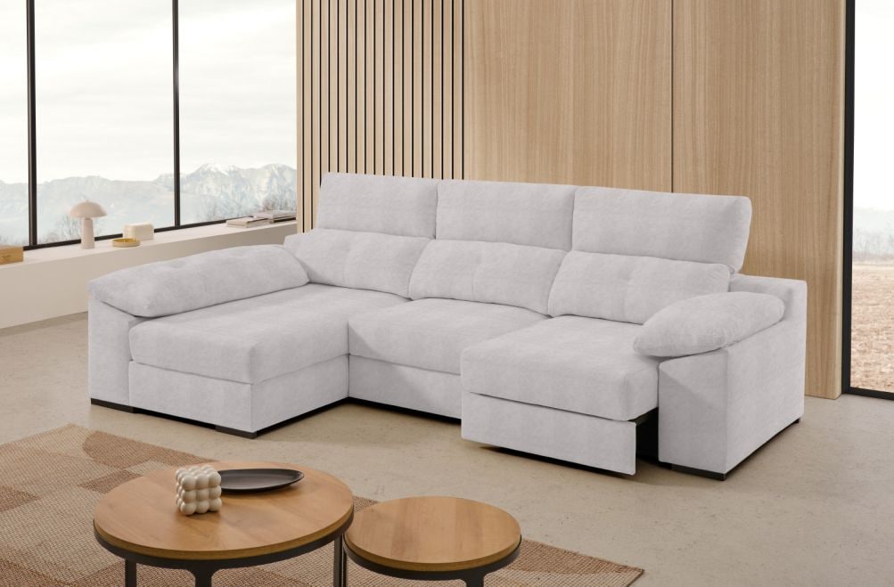 Sofá chaise longue de tela Next de StyleKomfort - principal