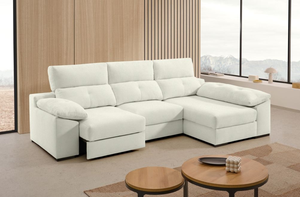 Sofá chaise longue de tela Next de StyleKomfort - principal