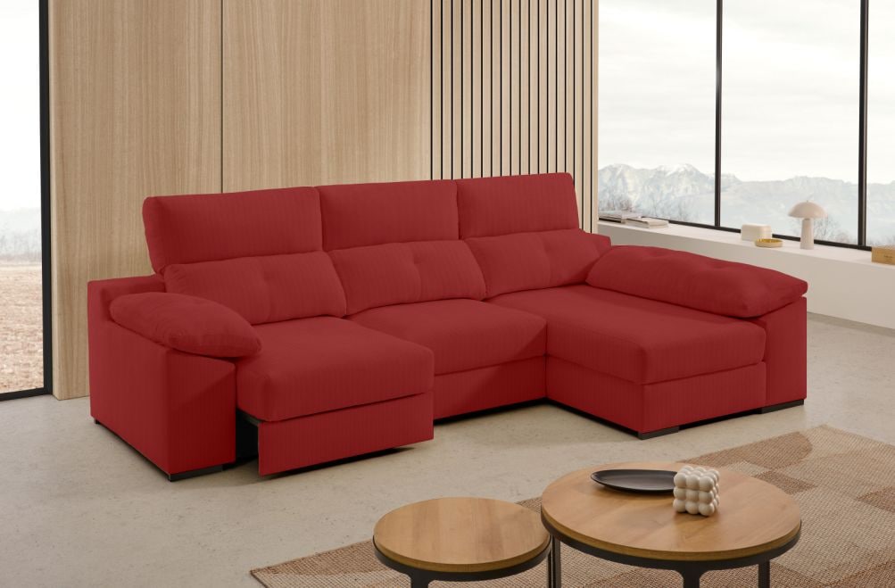 Sofá chaise longue de tela Next de StyleKomfort - principal