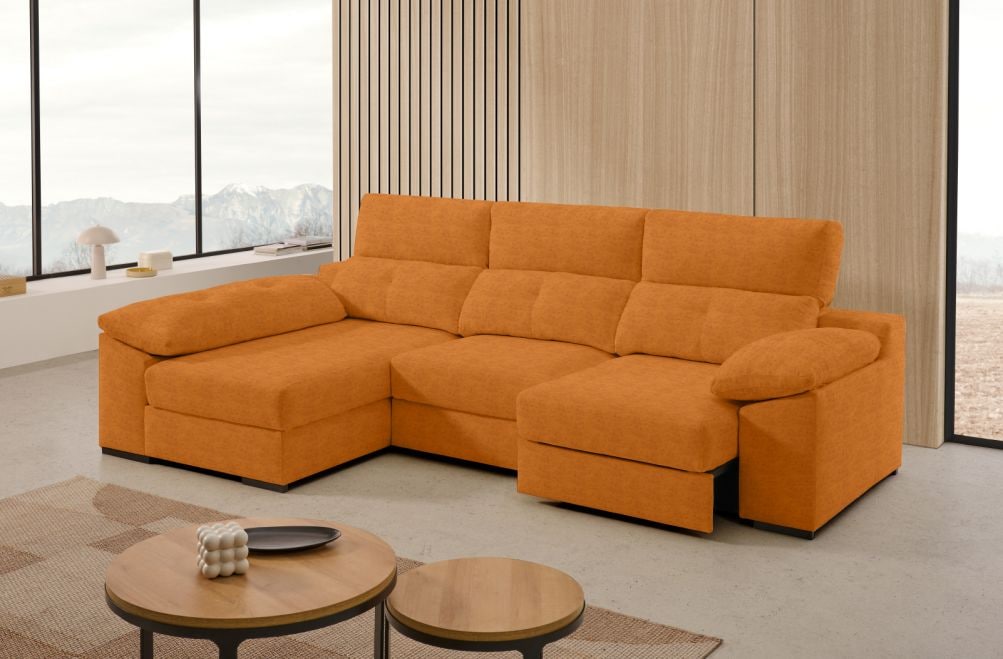 Sofá chaise longue de tela Next de StyleKomfort - principal