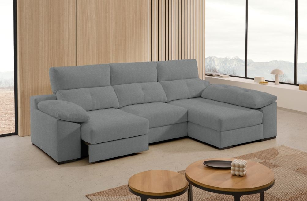 Sofá chaise longue de tela Next de StyleKomfort - principal