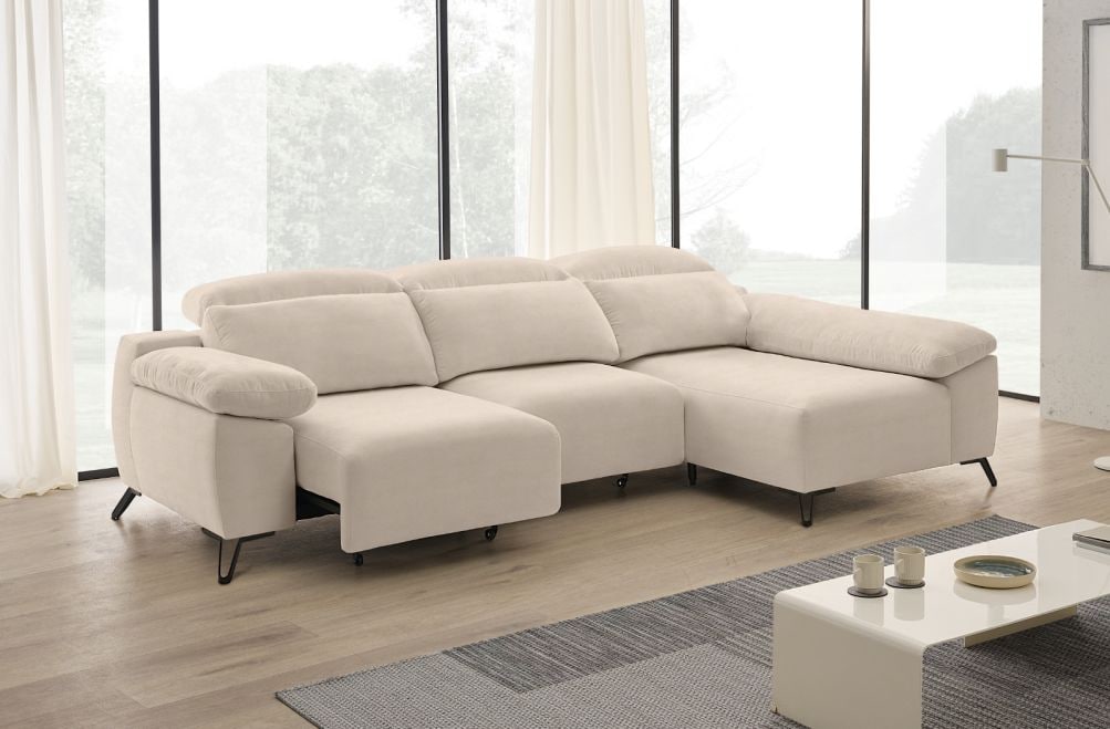 Sofá chaise longue de tela Boost de StyleKomfort - principal